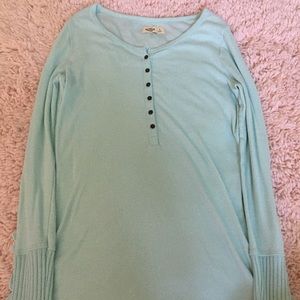 hollister mint green long sleeve top